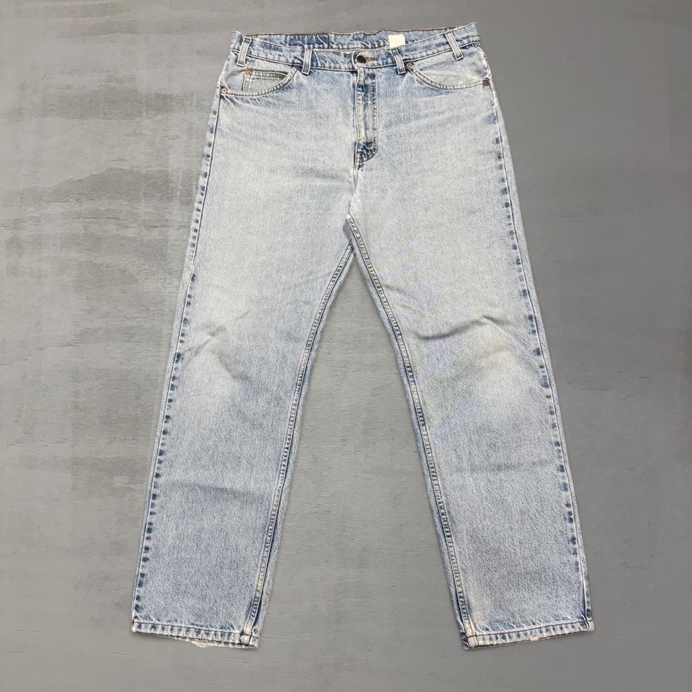 Vintage Levi's 505 Orange Tab Made in USA Jeans Light Wash Blue Denim 34 x 29
